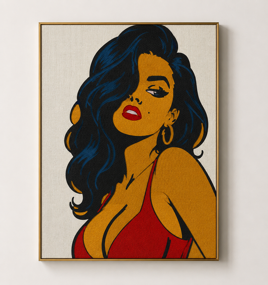 Pop-Art Kadın Portre — Nakış Tablo